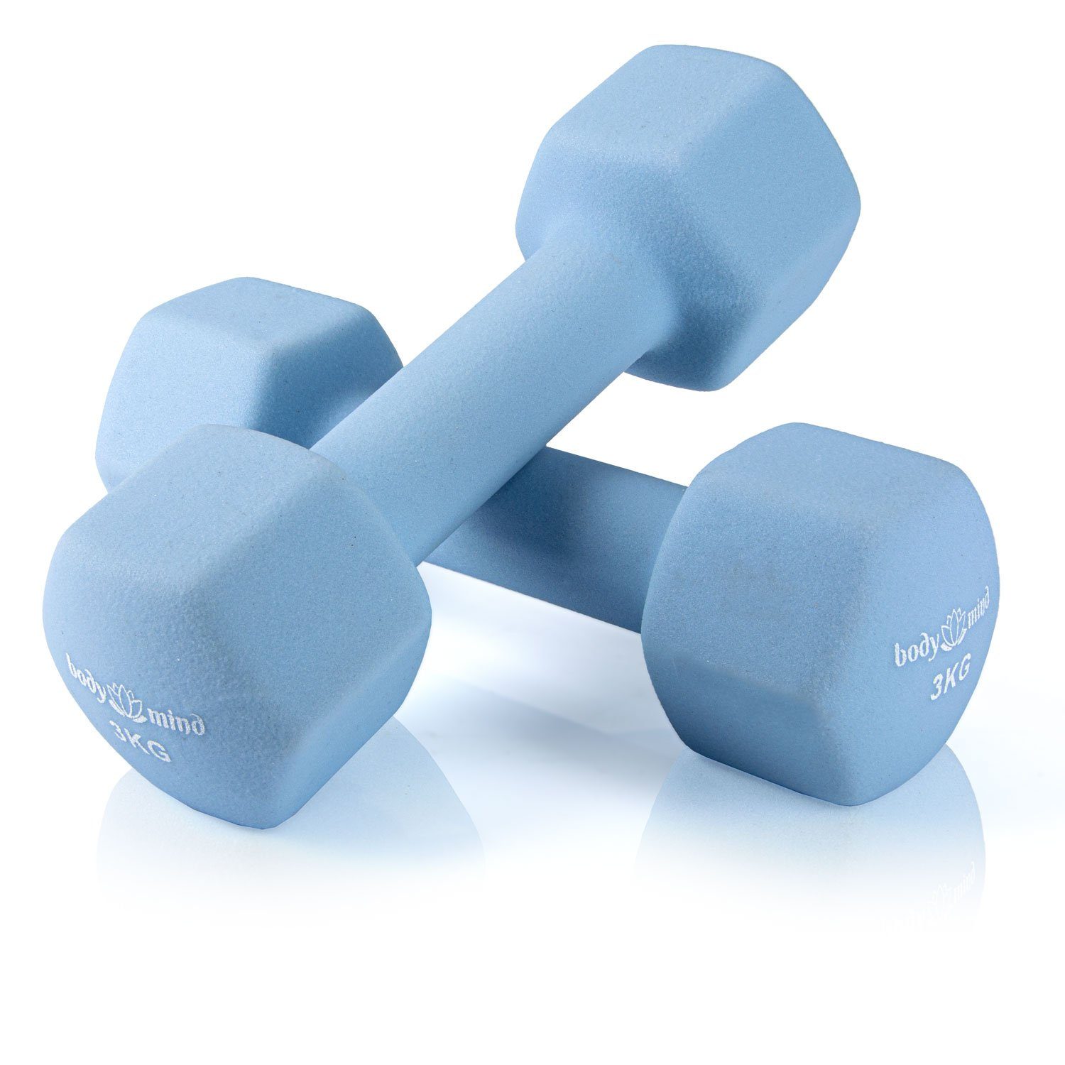 Body & Mind Hanteln 2er Set Mit Ständer - Neopren Hanteln Für Home Gym